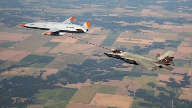 Watch Boeing's Drone Tanker Refuel US Navy F-35C For the First Time