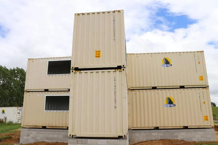 Before and After Images Show House Built Using 12 Shipping Containers Before and After Images Show House Built Using 12 Shipping Containers