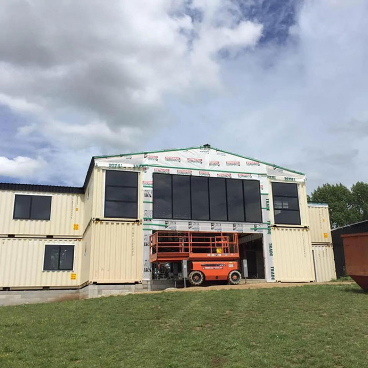 Before and After Images Show House Built Using 12 Shipping Containers Before and After Images Show House Built Using 12 Shipping Containers