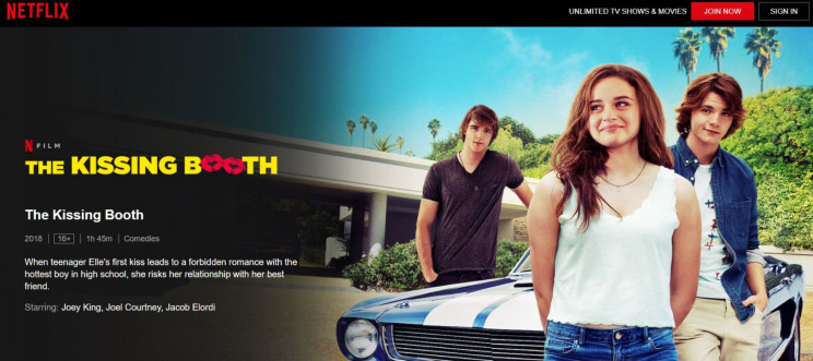 history of netflix kissing booth