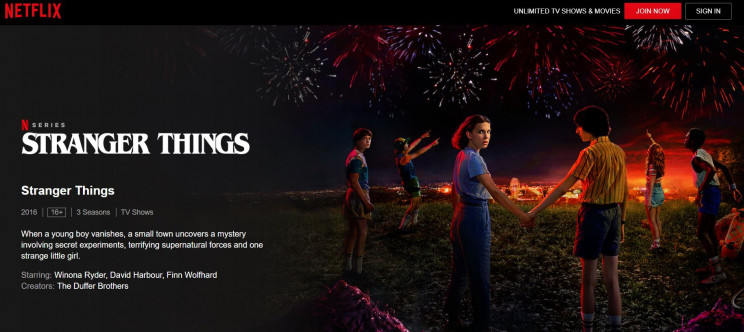 netflix history stranger things