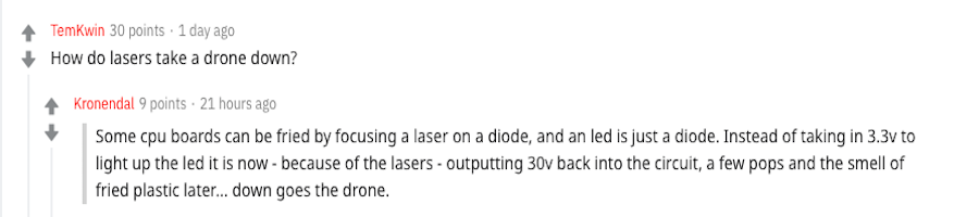 Chilean Protesters Used Lasers to Bring down Police Drone, and It Worked Chilean Protesters Used Lasers to Bring down Police Drone, and It Worked