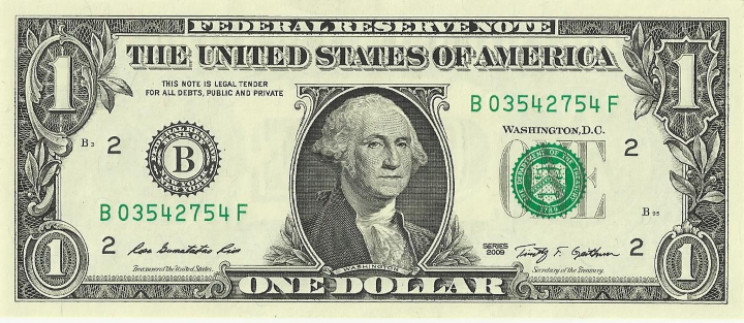 U.S. one dollar bill U.S. one dollar bill