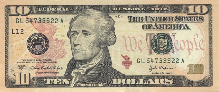 U.S. ten dollar bill U.S. ten dollar bill