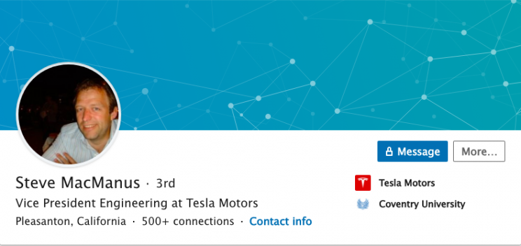 Tesla's Vice President of Engineering, Steve MacManus, Has Left the Company
