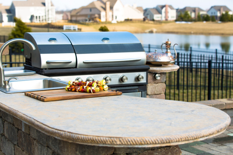 how to make an outdoor bbq station