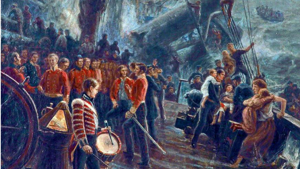 Hundimiento del HMS Birkenhead El origen de & quot; La mujer y los