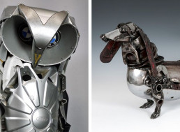 7 Incredible Art Installation Designs Made Up of Old Machine Parts