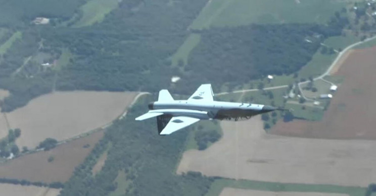 T-7A Red Hawk developed for U.S. Airforce flying inverted during testing.