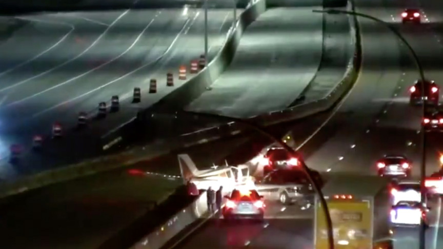 Plane Makes Emergency Landing On Highway Collides With Suv Ie Plane Makes Emergency Landing On Highway Collides With Suv Ie