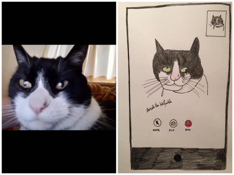 Man Raises Thousands for Charity by Drawing 'Crappy' Pet Portraits Man Raises Thousands for Charity by Drawing 'Crappy' Pet Portraits