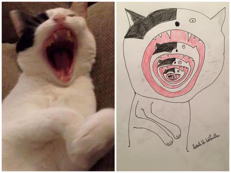 Man Raises Thousands for Charity by Drawing 'Crappy' Pet Portraits Man Raises Thousands for Charity by Drawing 'Crappy' Pet Portraits