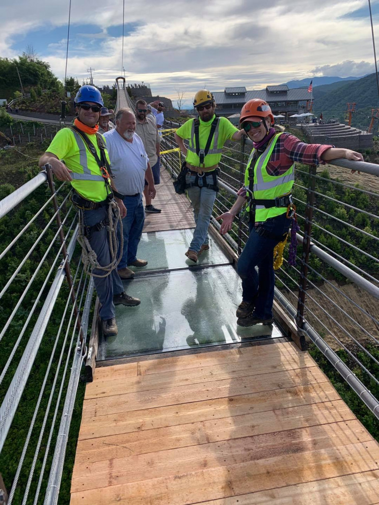 Glass Panel Cracks on Gatlinburg SkyBridge After Guest Does Baseball Slide Glass Panel Cracks on Gatlinburg SkyBridge After Guest Does Baseball Slide