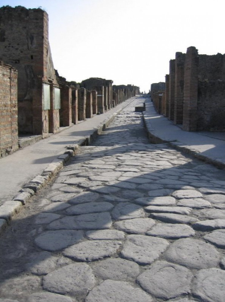 A Roman road preserved at Pompeii A Roman road preserved at Pompeii