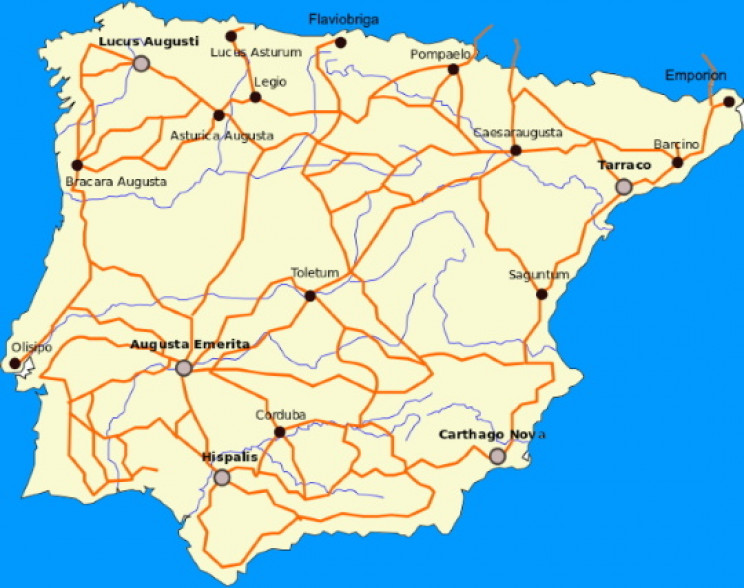Roman roads in Spain Roman roads in Spain