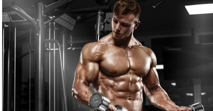 Man lifting weights