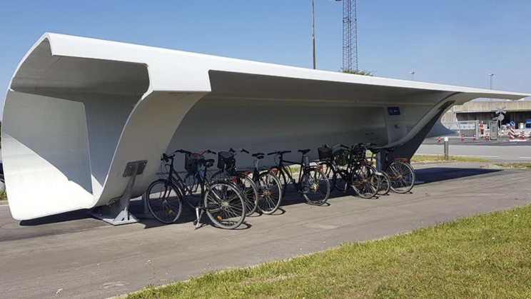 Denmark Breathes New Life Into Junk Wind Turbine Blades. As Recycled Bike Shelters?