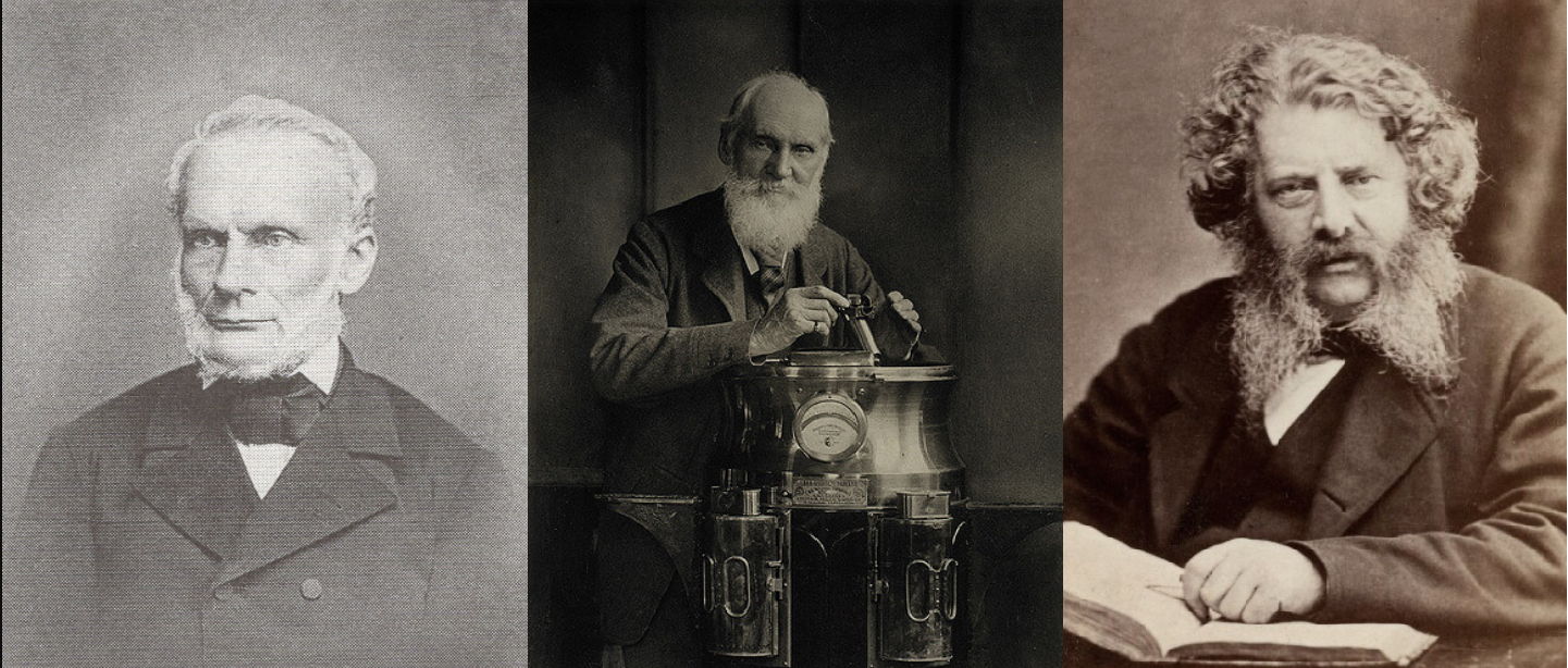 Rudolf Clausius, Lord Kelvin, and William Rankinee Rudolf Clausius, Lord Kelvin, and William Rankine