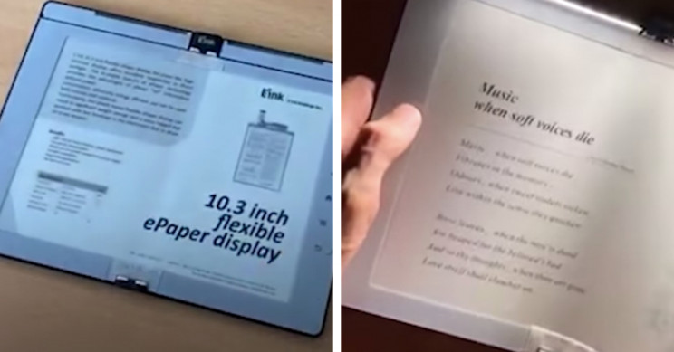 E Ink Foldable E-Reader Has Foldable Lights, Takes Notes