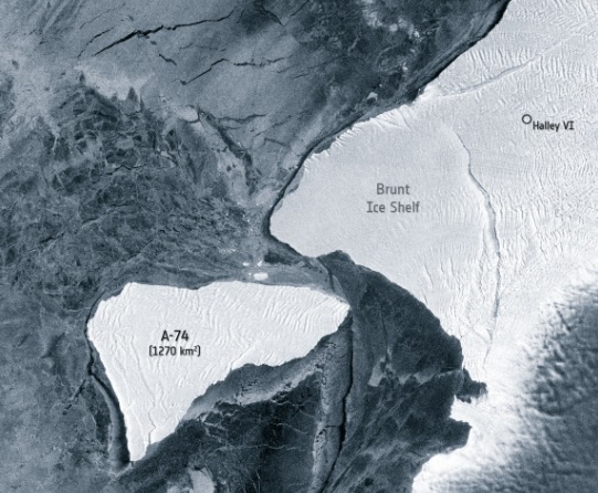 la sized iceberg near miss