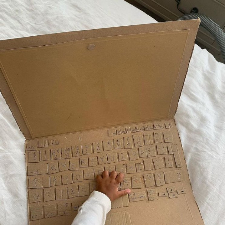 Mom Makes Cardboard Household Items to Teach Her Kids Life Skills Mom Makes Cardboard Household Items to Teach Her Kids Life Skills