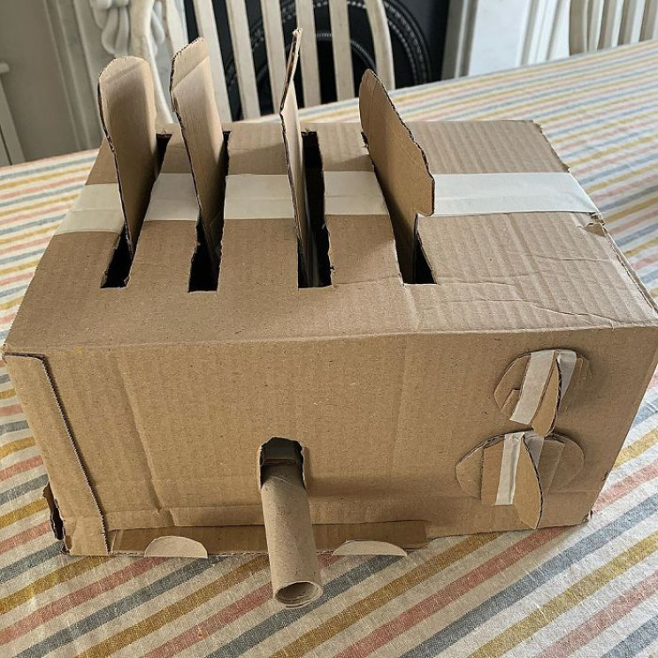 Mom Makes Cardboard Household Items to Teach Her Kids Life Skills Mom Makes Cardboard Household Items to Teach Her Kids Life Skills