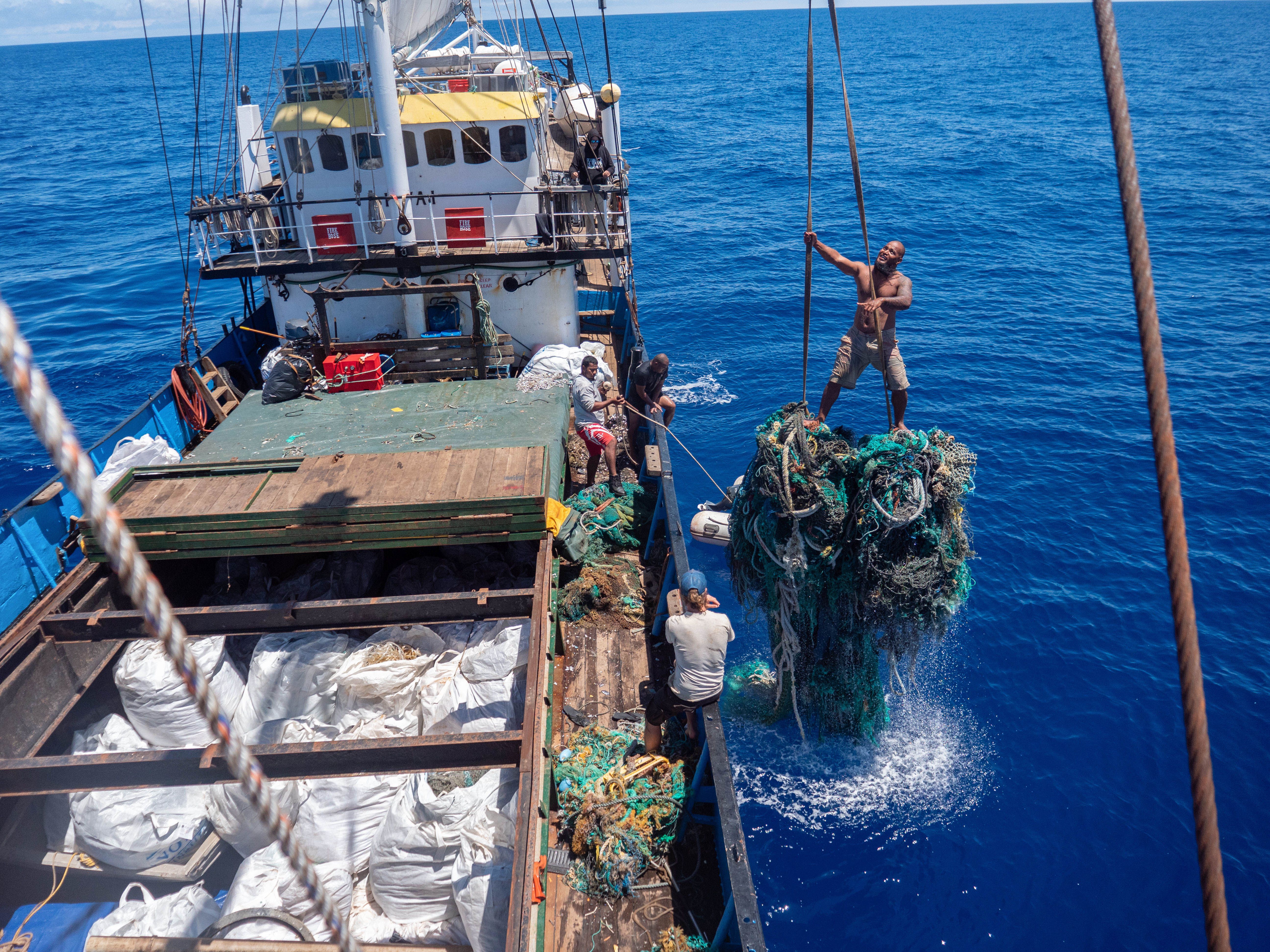 Ocean Voyages Sets Record With Largest Haul of Plastic Removed in History Ocean Voyages Sets Record With Largest Haul of Plastic Removed in History