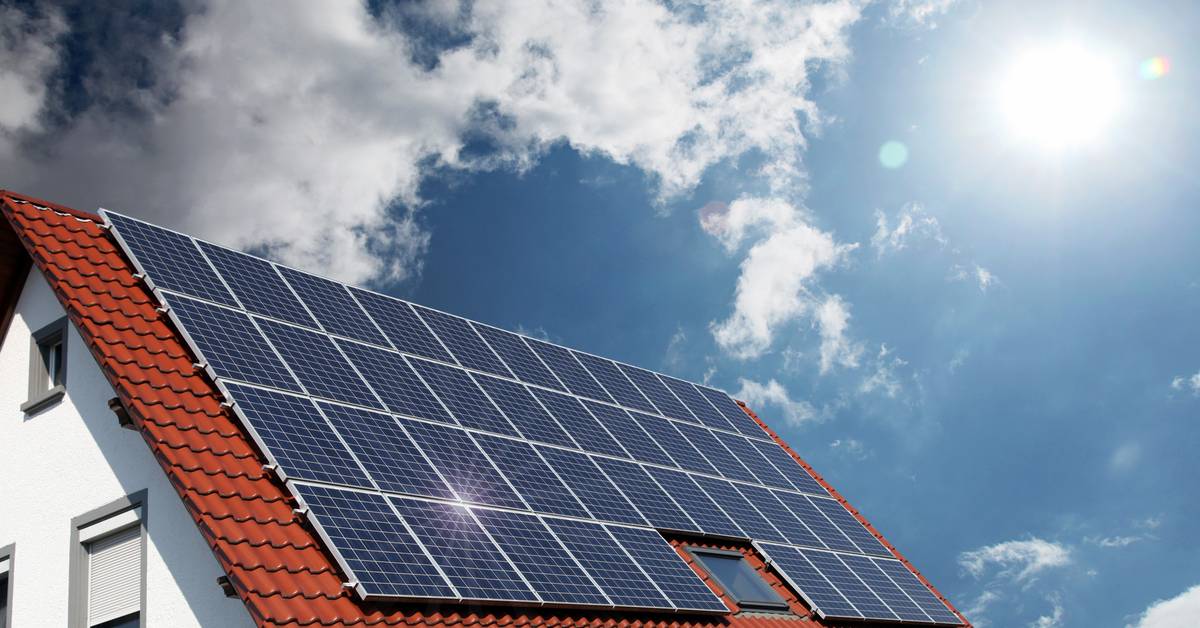 bits of a solar PV system panels