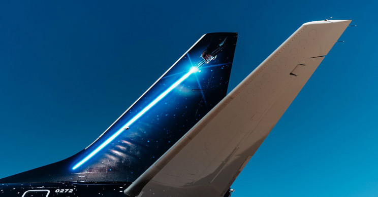 Star War's plane. United Star War's plane exterior.