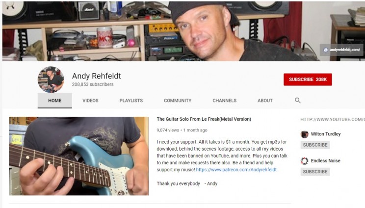 Andy Rehfeldt YouTube