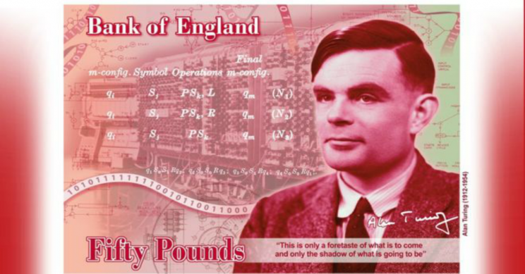 Computer Scientist Alan Turing Will Appear on the New Bank of England £50 Note
