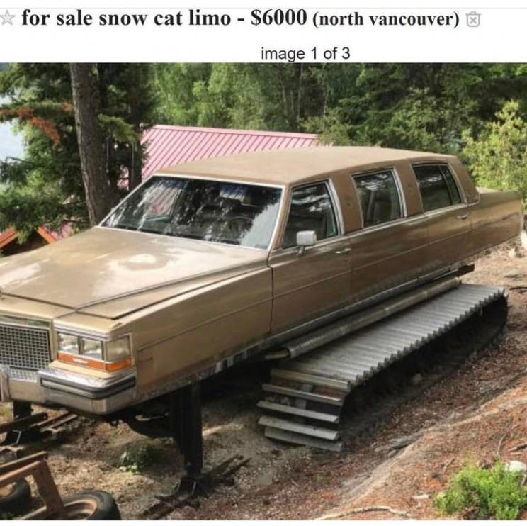 interesting limos snowcat limo