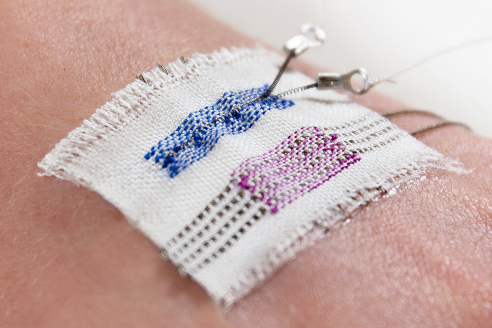 On-Skin Wearable Technology Combined With Traditional Weaving On-Skin Wearable Technology Combined With Traditional Weaving