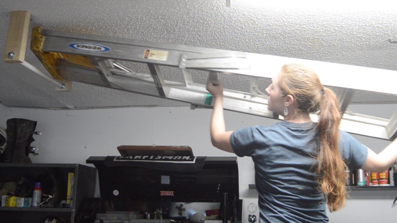genius garage organization ideas ladders