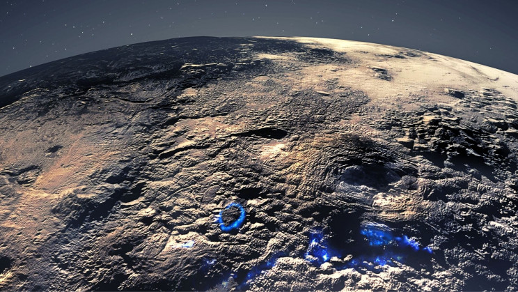 close up of pluto