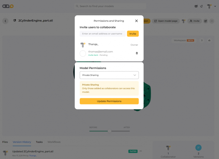 Introducing Thangs Workspace: a 3D version control and collaboration platform Introducing Thangs Workspace: a 3D version control and collaboration platform