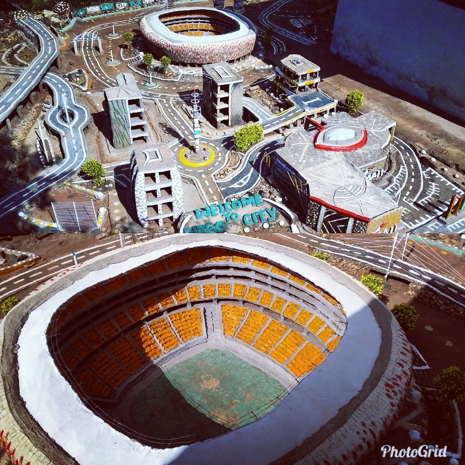 Man Spends 12 Years Building Johannesburg in His Backyard from Recycled Materials Man Spends 12 Years Building Johannesburg in His Backyard from Recycled Materials