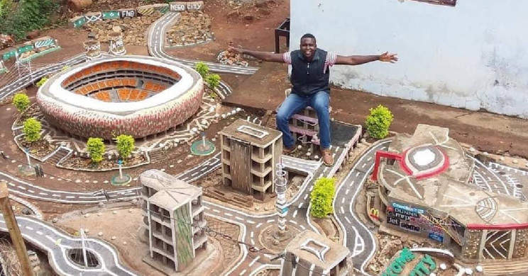 Man Spends 12 Years Building Johannesburg in His Backyard from Recycled Materials