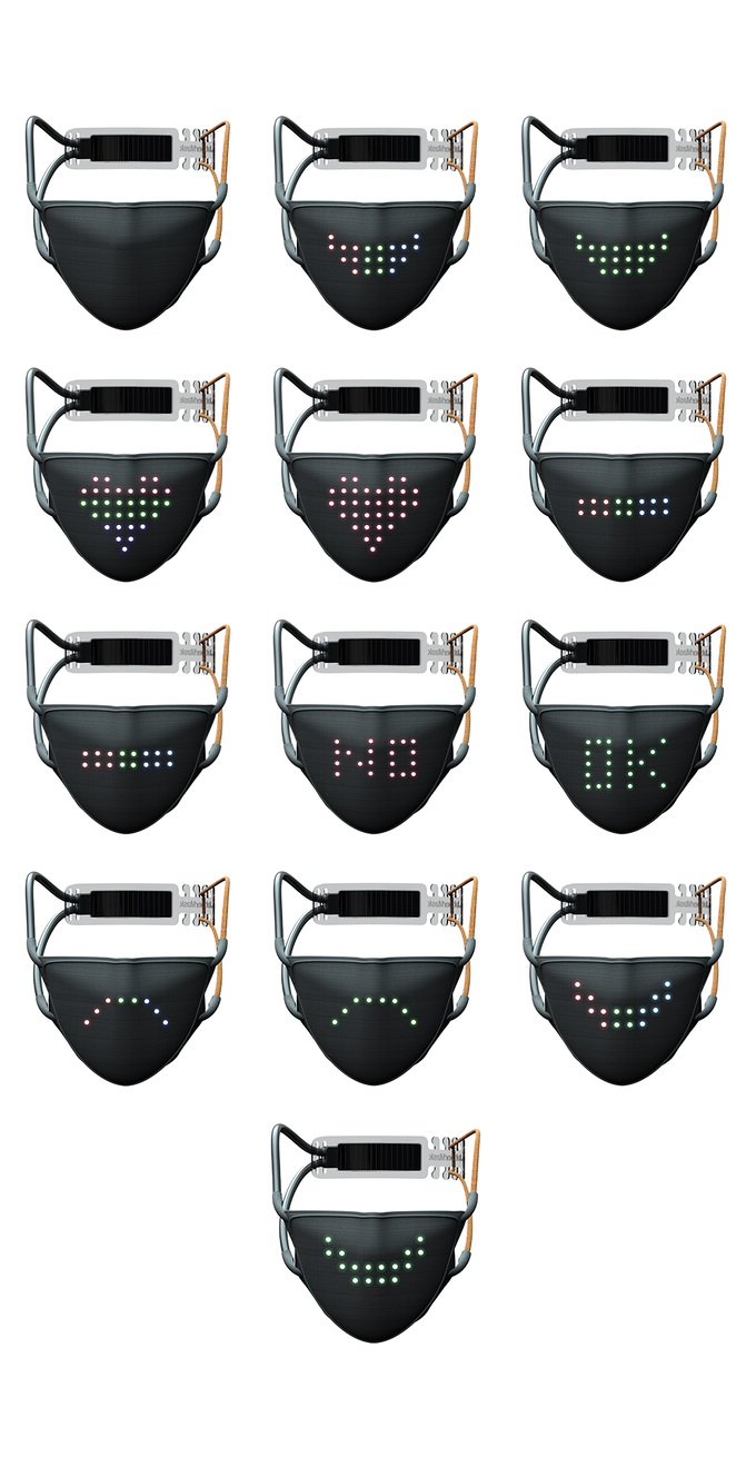 Designer Creates Mimicking Masks That Smile and Display Emojis Designer Creates Mimicking Masks That Smile and Display Emojis