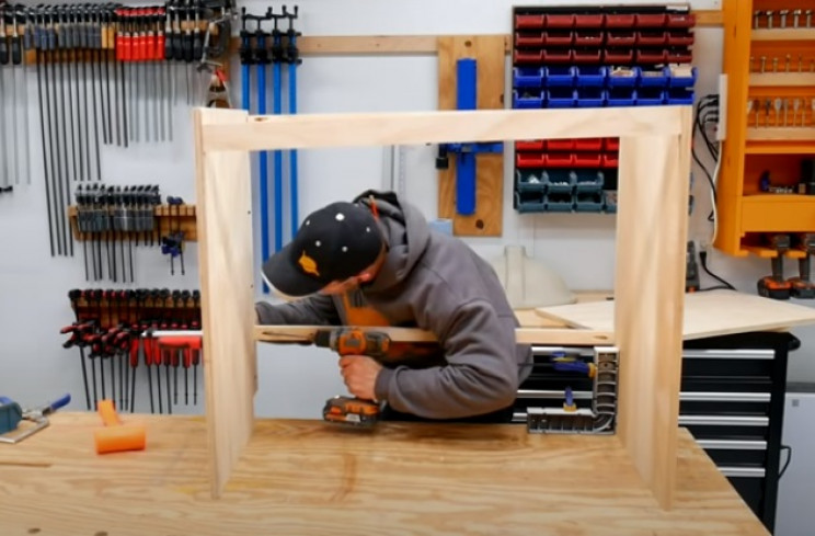 diy vanity main assembly