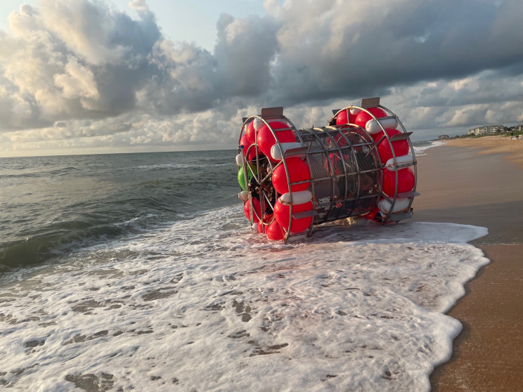 Florida Man Trying to Run to New York on Sea in a Hamster Wheel Washed Ashore