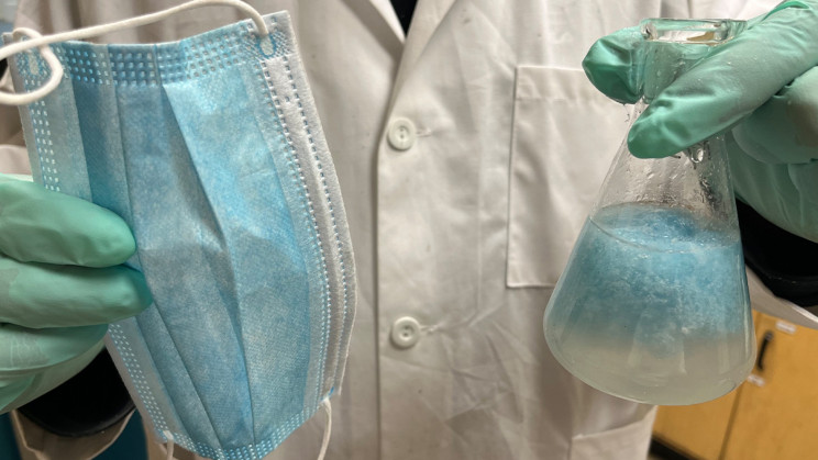 Researchers find a way to repurpose disposable masks. Adding them to concrete?