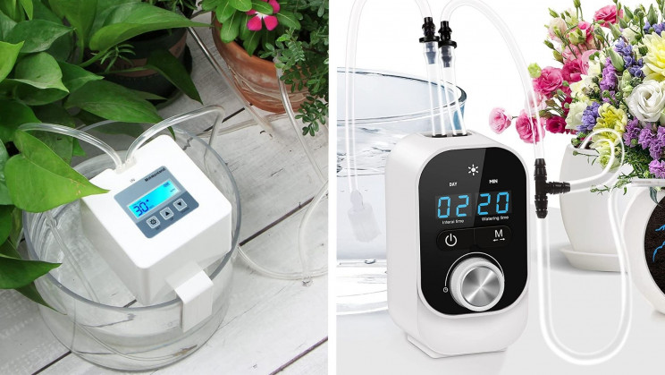 Solar Charging and USB Power Operation for 10 Pot Flowers. Automatic Watering System Indoor Irrigation Plant Self Watering System with Timer Solar Charging and USB Power Operation for 10 Pot Flowers. Automatic Watering System Indoor Irrigation Plant Self Watering System with Timer