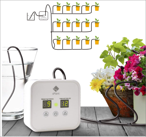 Automatic Watering System Automatic watering system with potted plants