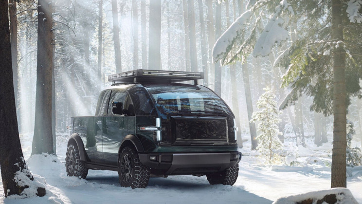 Canoo's New Electric Pickup Inverts Cybertruck's Design Aesthetic