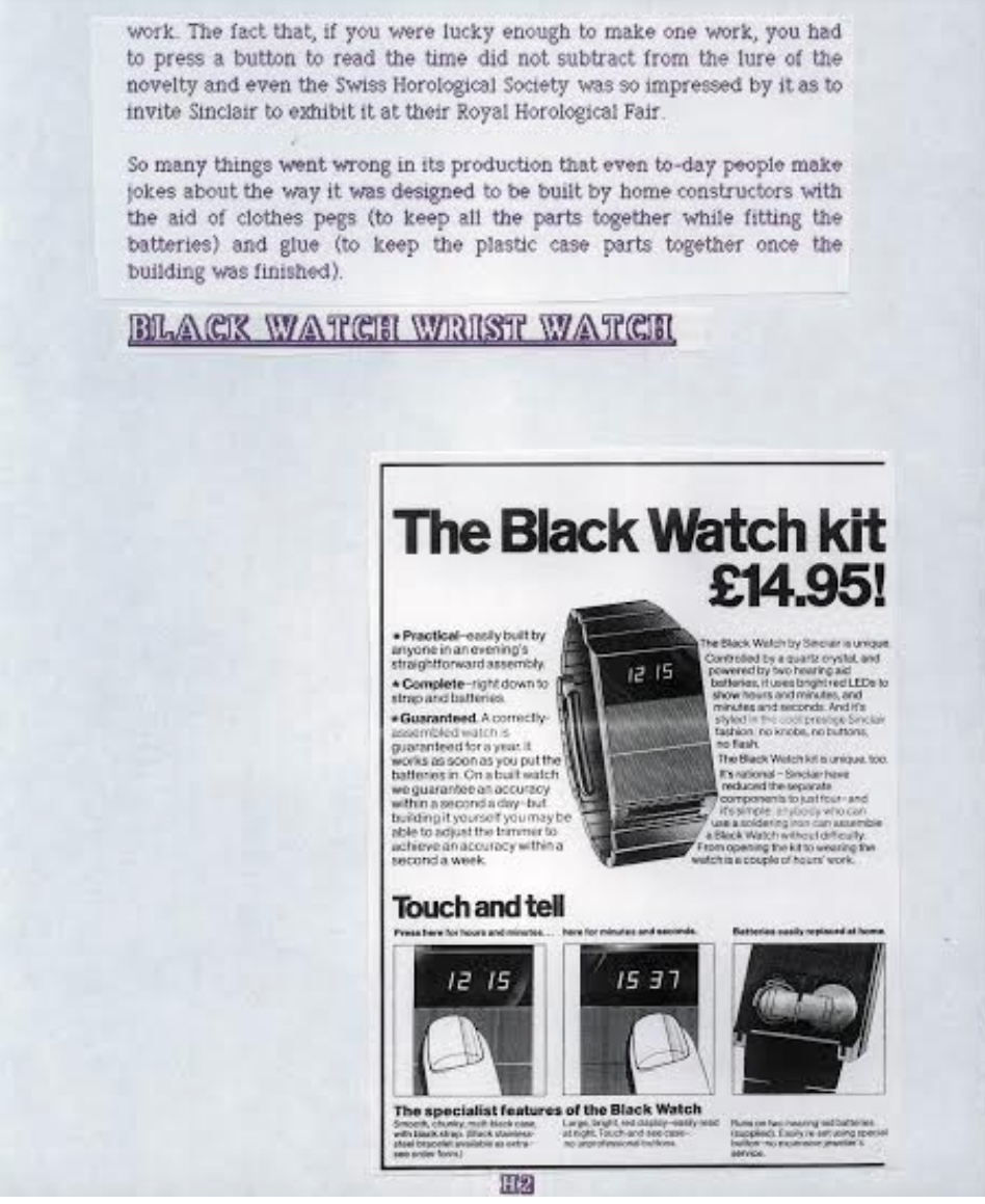 Sinclair black watch, Enrico Tedeschi collection