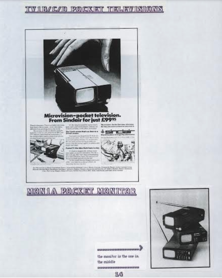 Sinclair pocket television, Enrico Tedeschi collection, Sinclair archeology