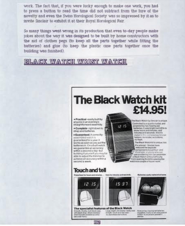 Sinclair black watch, Enrico Tedeschi collection