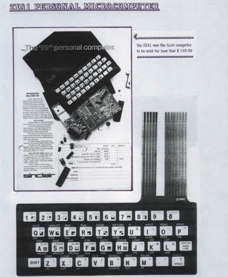Sinclair ZX81 personal microcomputer, Enrico Tedeschi collection, Sinclair archeology, history of vintage electronics