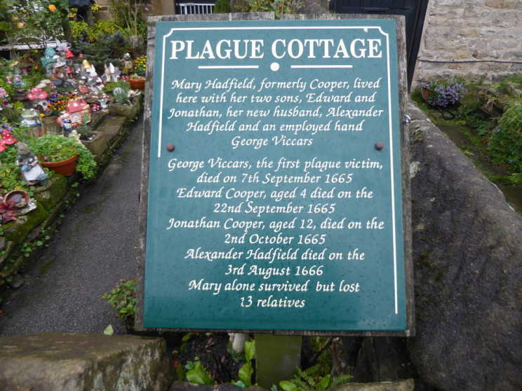 plauge-cottage-information-board-eyam-uk Plague Cottage Information Board Eyam UK